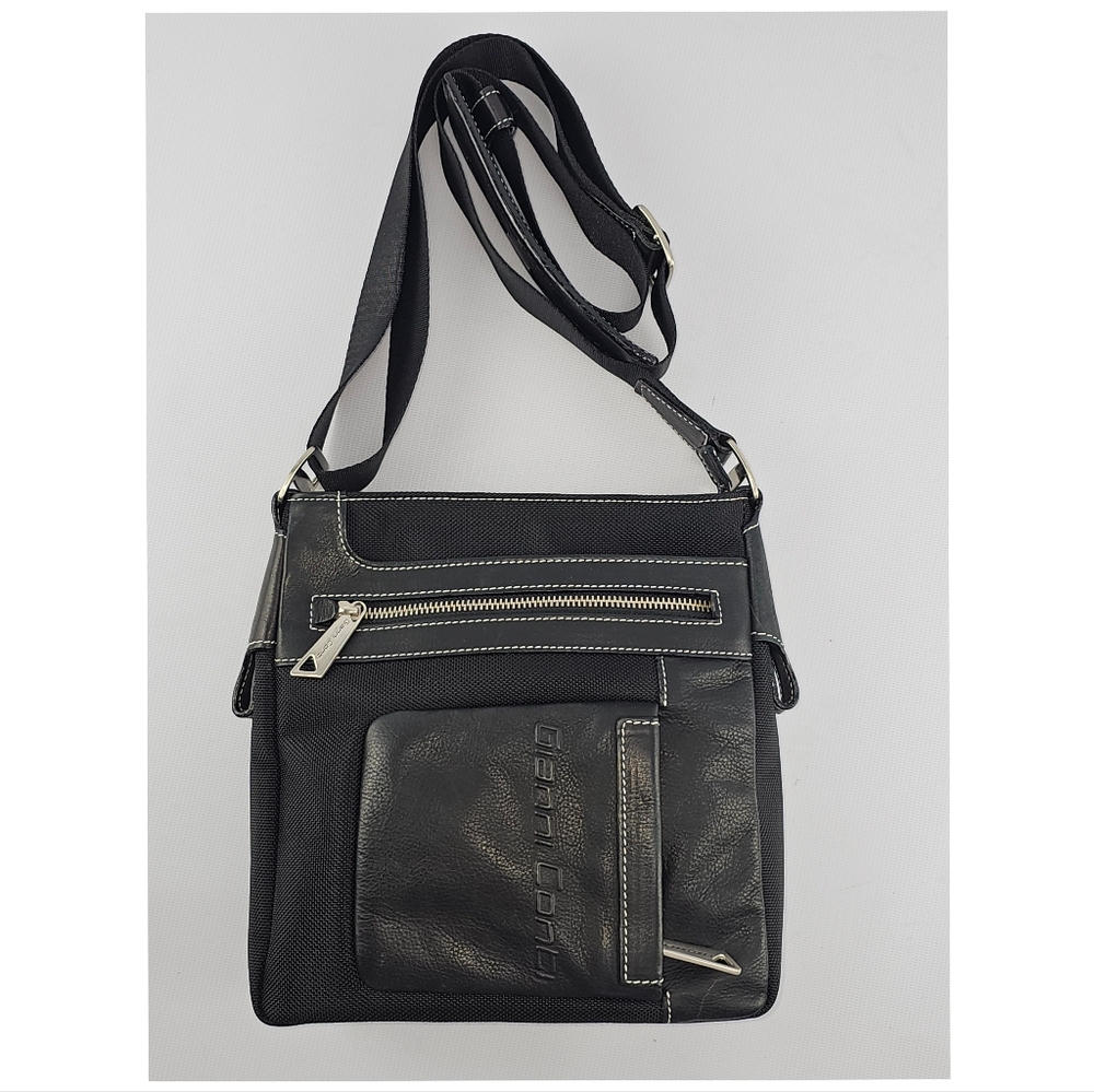 Gianni Conti Crossbody Leather/Fabric Black Murse Unisex Travel